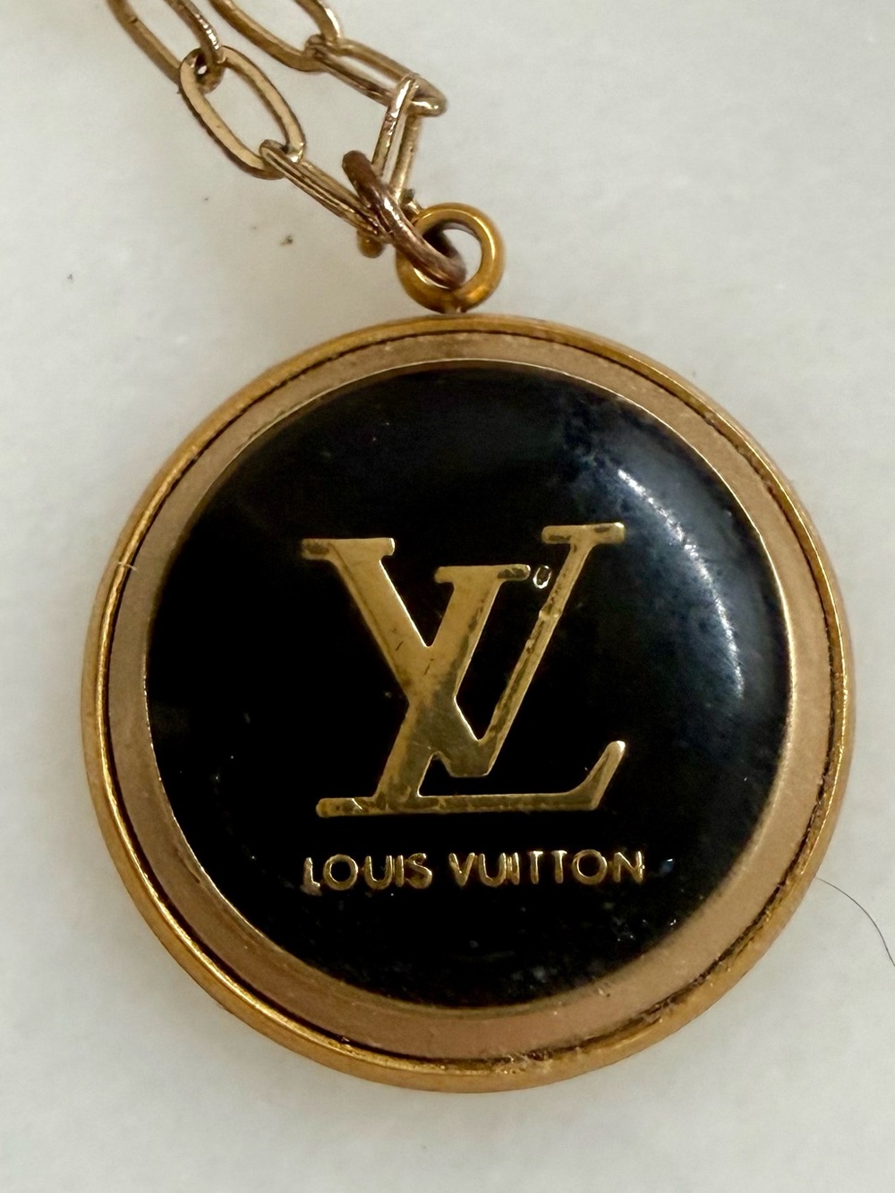 Black enamel  charm